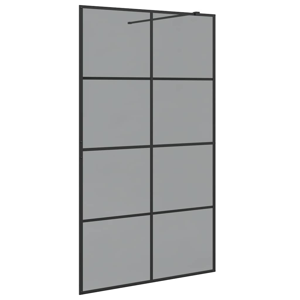 Vidaxx paroi de douche à l'italienne noir 115 x 195 cm verre trempé