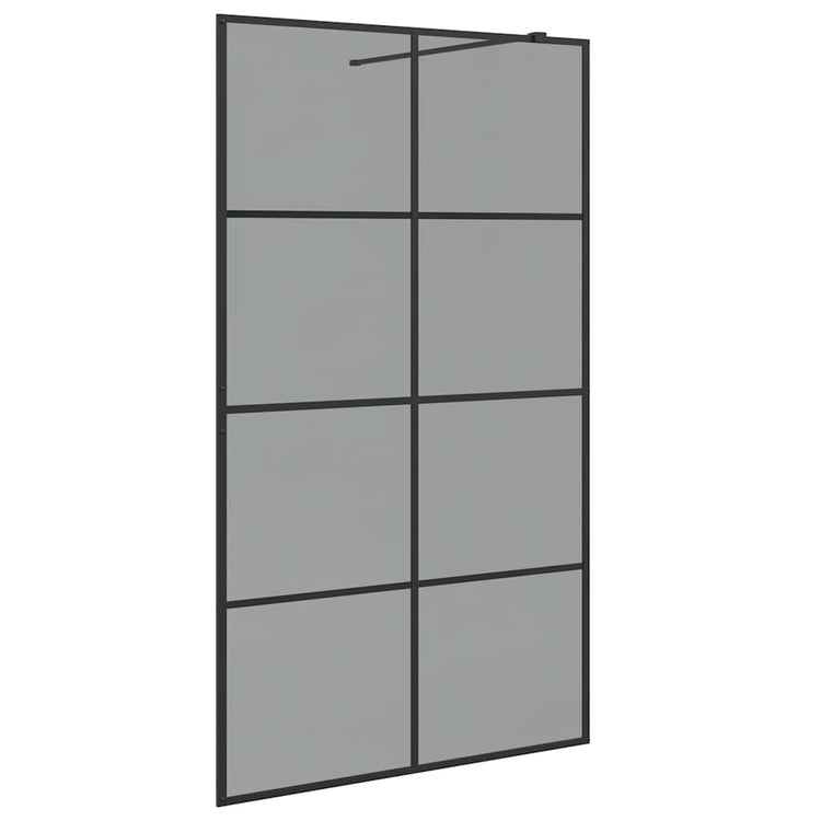 Vidaxx paroi de douche à l'italienne noir 115 x 195 cm verre trempé