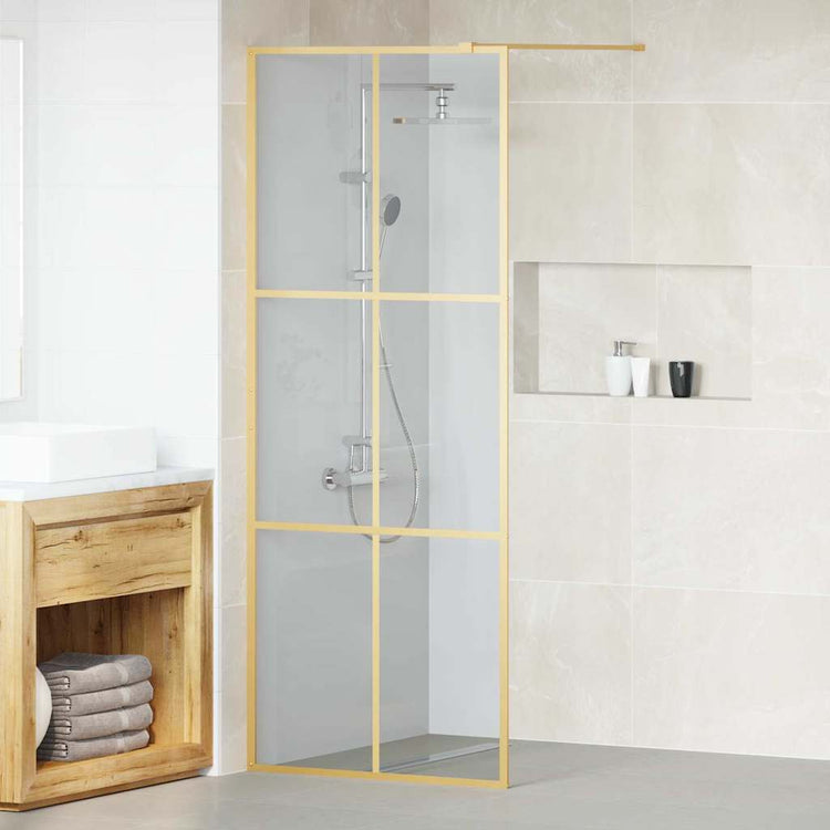 Vidaxx paroi de douche à l'italienne or 80 x 195 cm verre trempé