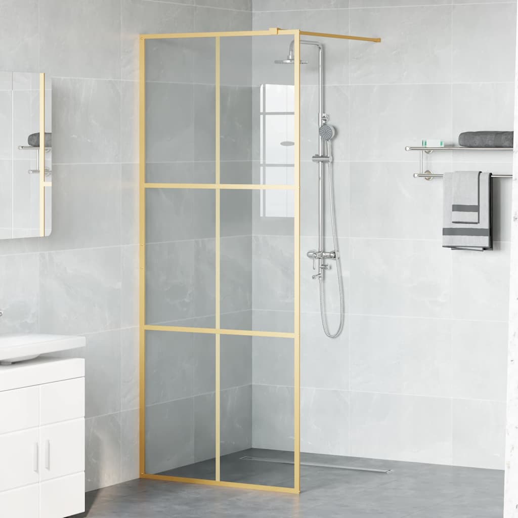 Vidaxx paroi de douche à l'italienne or 80 x 195 cm verre trempé