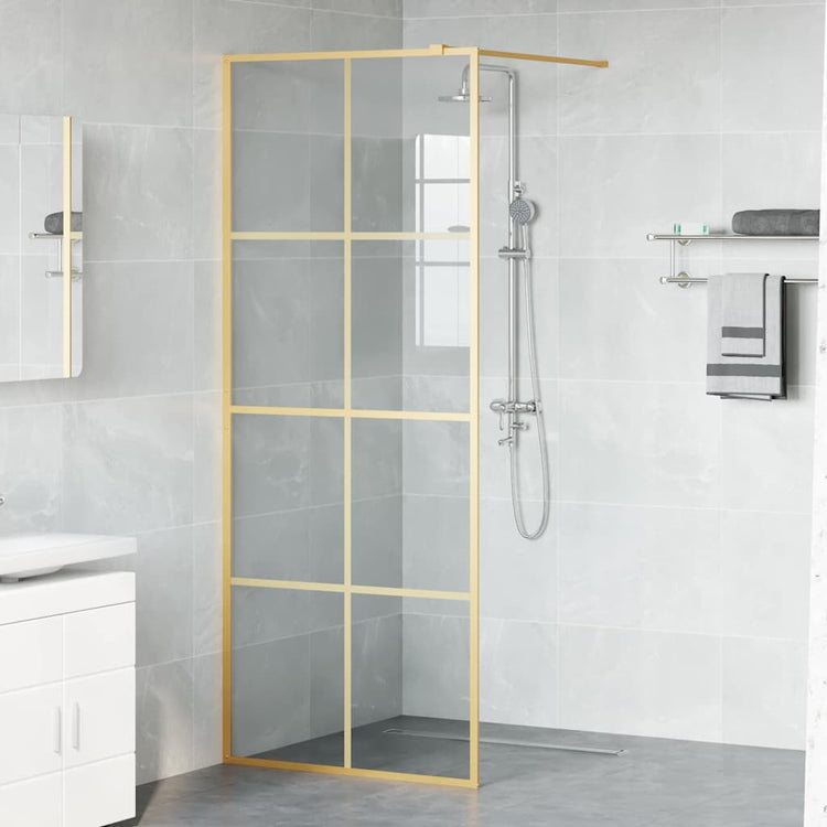 Vidaxx paroi de douche à l'italienne or 80 x 195 cm verre trempé