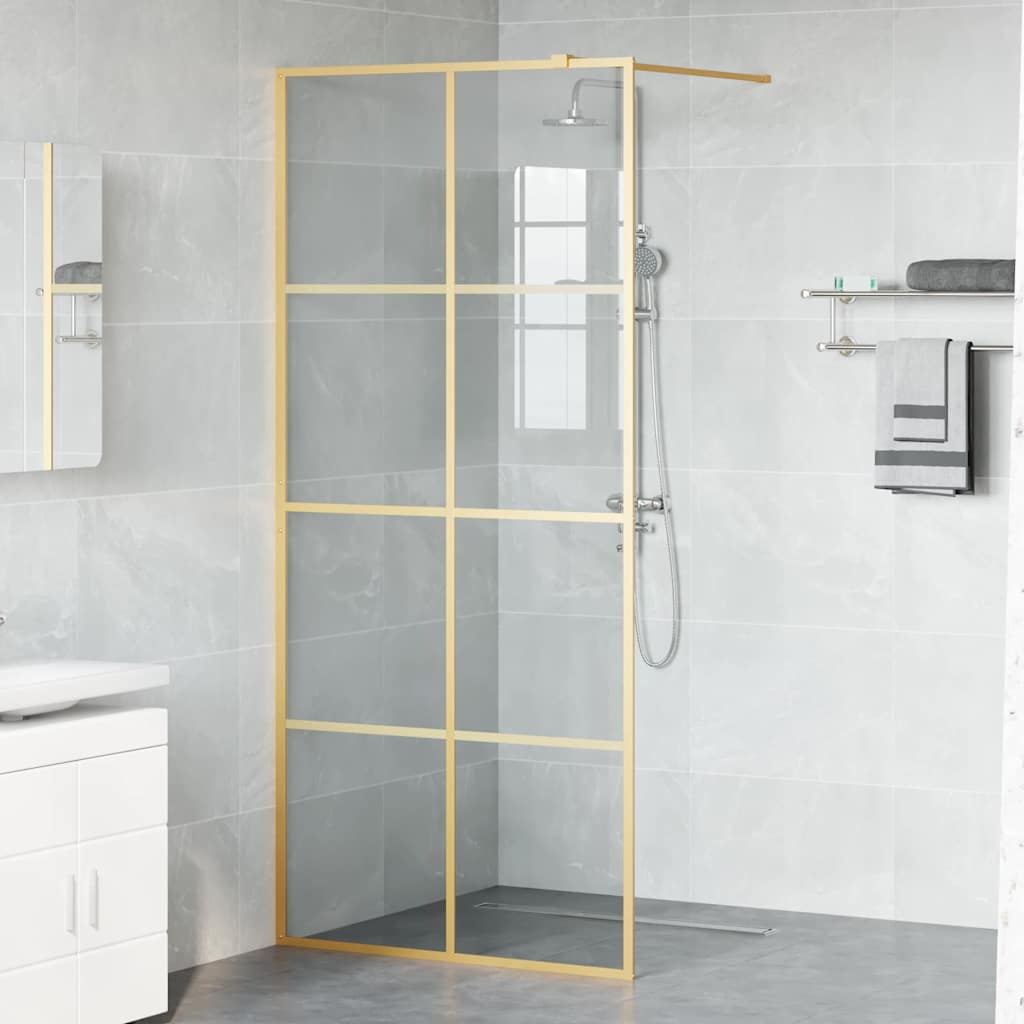 Vidaxx paroi de douche à l'italienne or 90 x 195 cm verre trempé