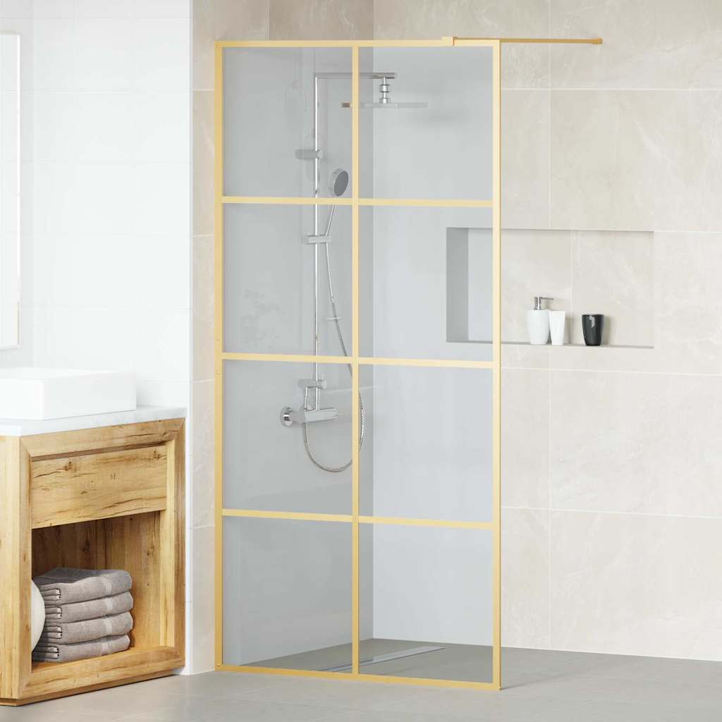 Vidaxx paroi de douche à l'italienne or 100 x 195 cm verre trempé