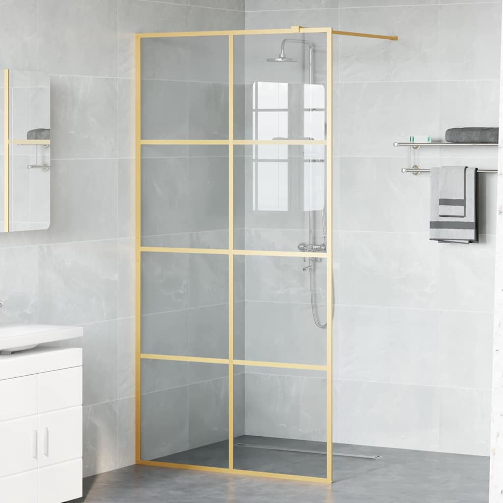 Vidaxx paroi de douche à l'italienne or 100 x 195 cm verre trempé