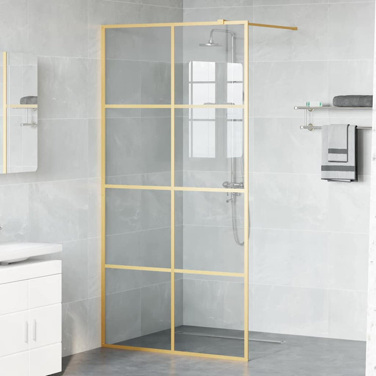 Vidaxx paroi de douche à l'italienne or 100 x 195 cm verre trempé