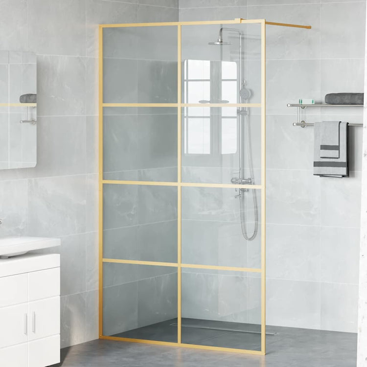 Vidaxx paroi de douche à l'italienne or 115 x 195 cm verre trempé