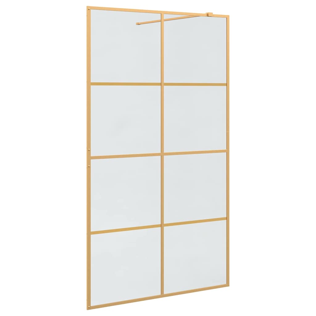 Vidaxx paroi de douche à l'italienne or 115 x 195 cm verre trempé