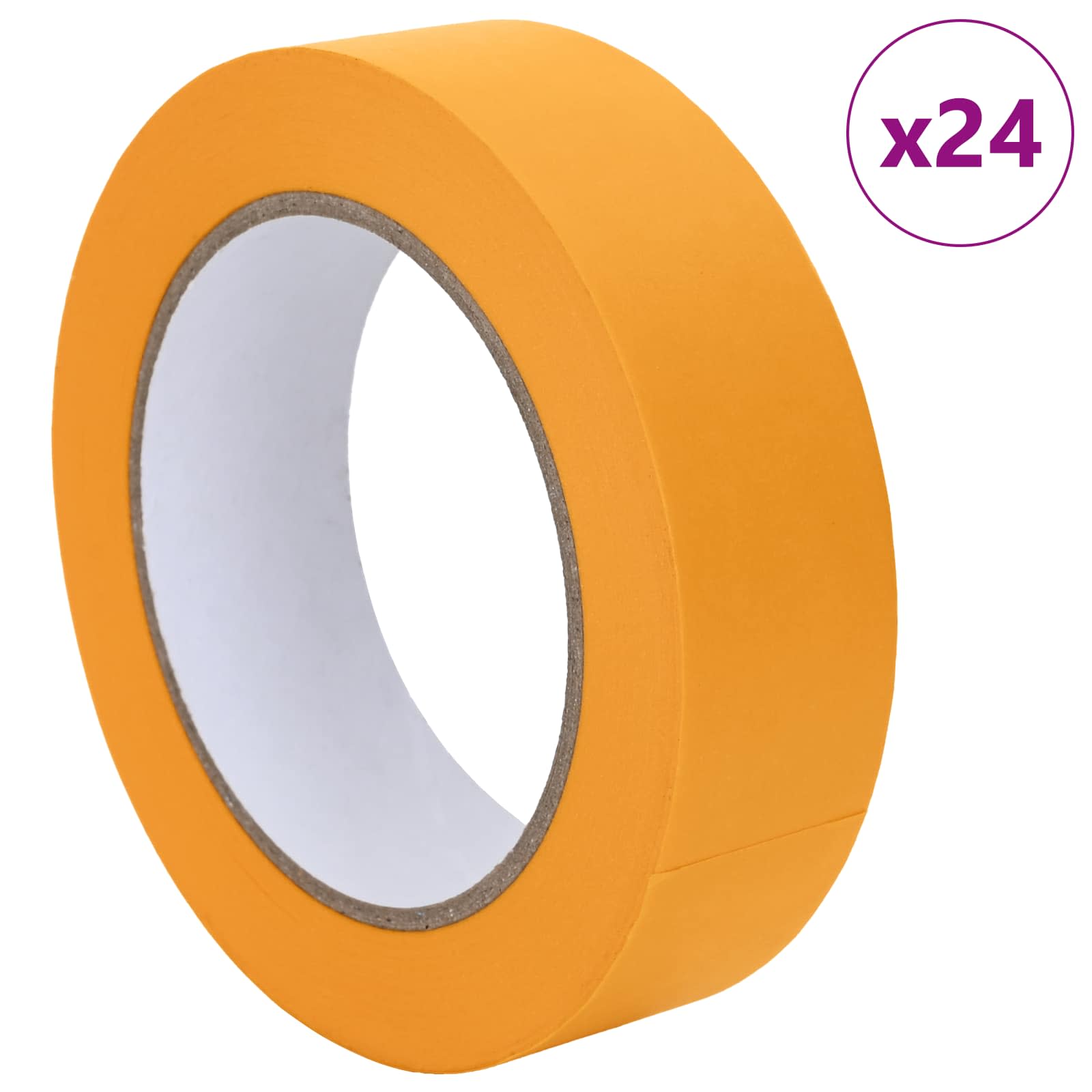 VidaXL rubans pour masque de peinture 24 pcs jaune 30 mm x 50 m papier