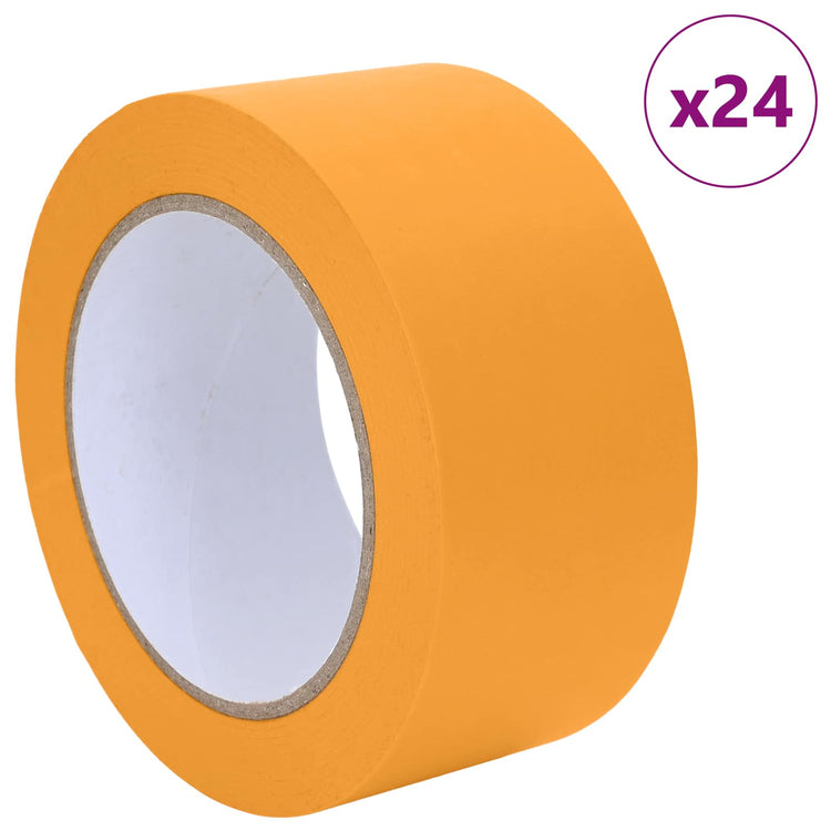 VidaXL rubans pour masque de peinture 24 pcs jaune 50 mm x 50 m papier