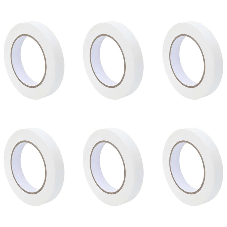VidaXL rubans de masquage peinture 6 pcs blanc 19mm x 50m papier