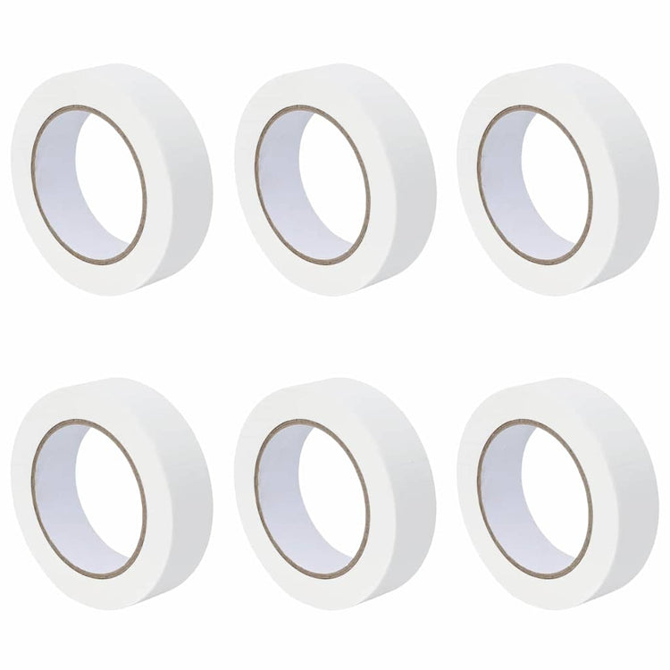 VidaXL rubans de masquage peinture 6 pcs blanc 30mm x 50m papier