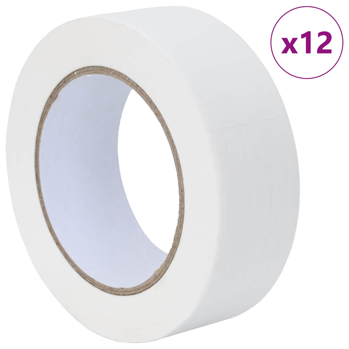 VidaXL rubans de masquage peinture 12 pcs blanc 38mm x 50m papier