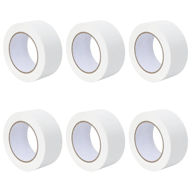 VidaXL rubans de masquage peinture 6 pcs blanc 50mm x 50m papier