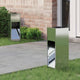 VidaXL éclairage de chemin LED solaire 2 pcs argent galvanisé