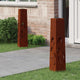 VidaXL éclairage de chemin à LED solaire 2 pcs acier corten rouillé