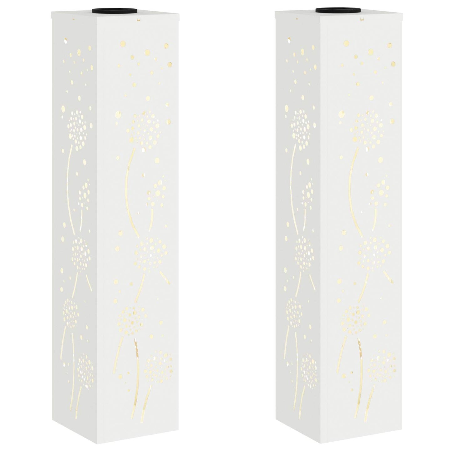 VidaXL éclairage de chemin à LED solaire 2 pcs acier laminé à froid blanc