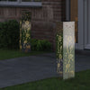 VidaXL éclairage de chemin LED solaire 2 pcs argent acier inoxydable