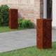 VidaXL éclairage de chemin à LED solaire 2 pcs acier corten rouillé