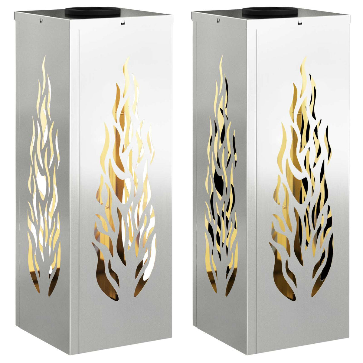 VidaXL éclairage de chemin LED solaire 2 pcs acier galvanisé argent