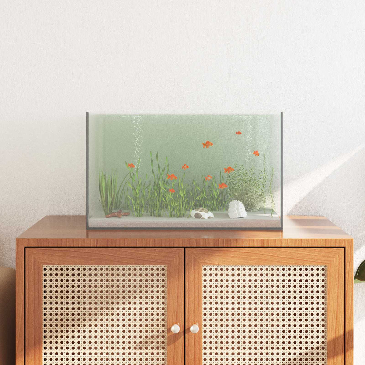 Vidaxx aquarium avec rangement transparent 50 x 30 x 30 cm verre