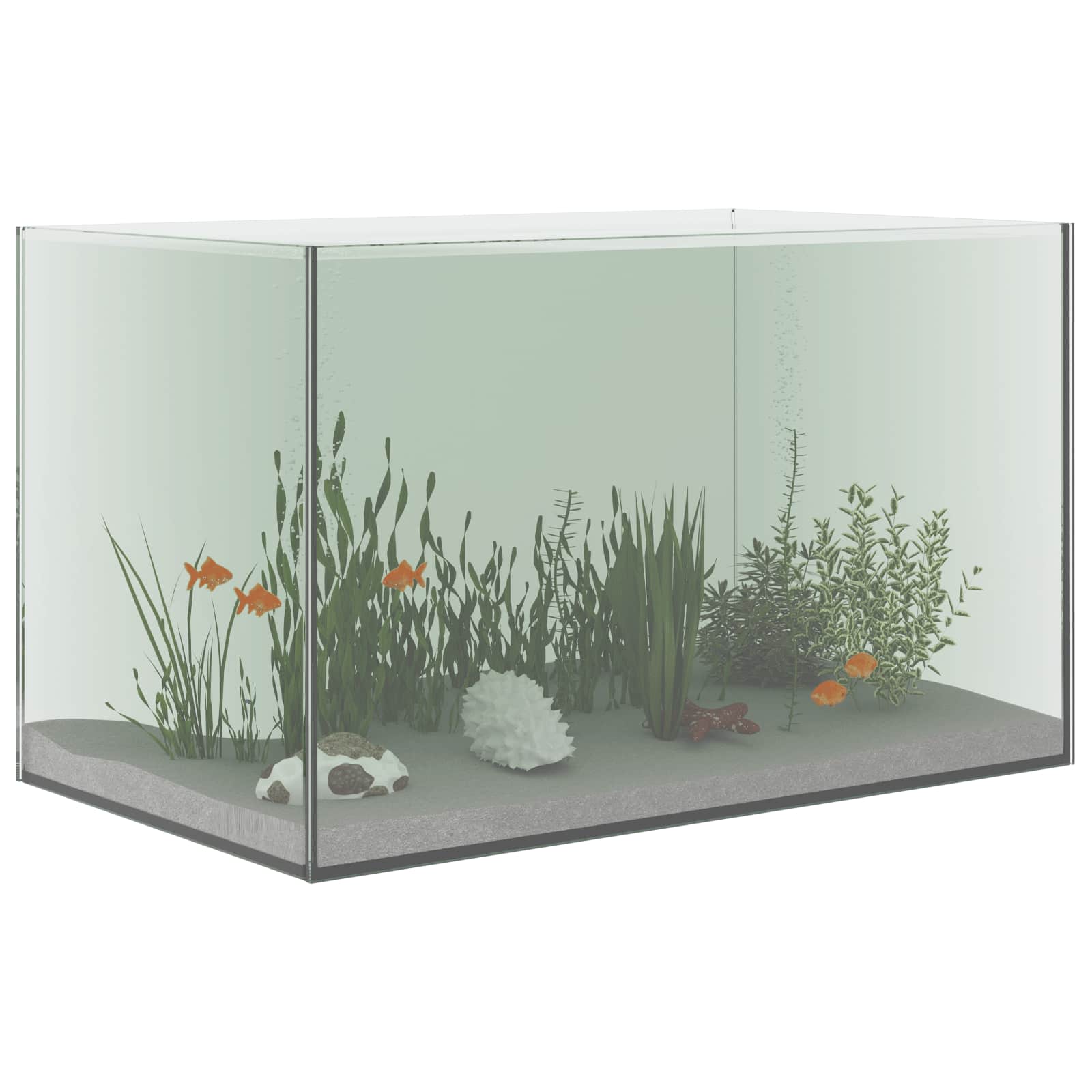 Vidaxx aquarium avec rangement transparent 50 x 30 x 30 cm verre