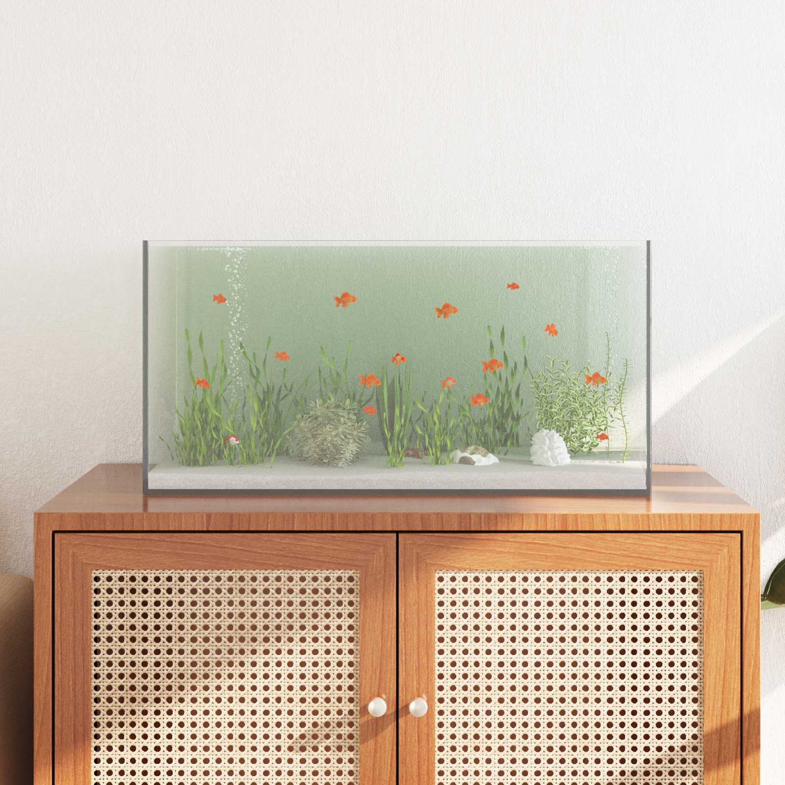 Vidaxx aquarium avec rangement transparent 60 x 30 x 30 cm verre