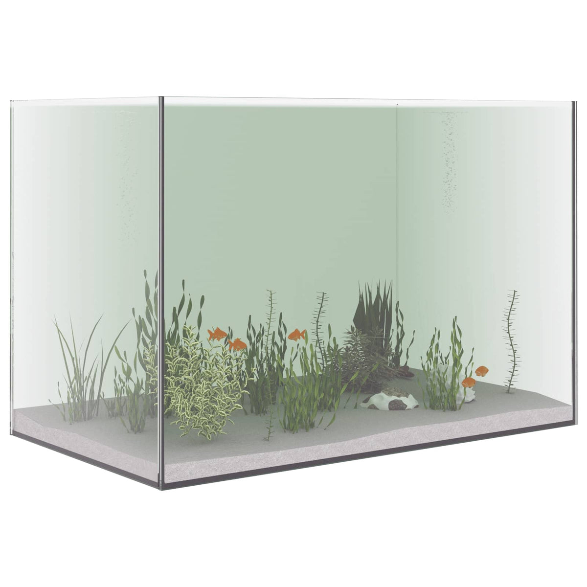 Vidaxx aquarium avec rangement transparent 60 x 35 x 40 cm verre