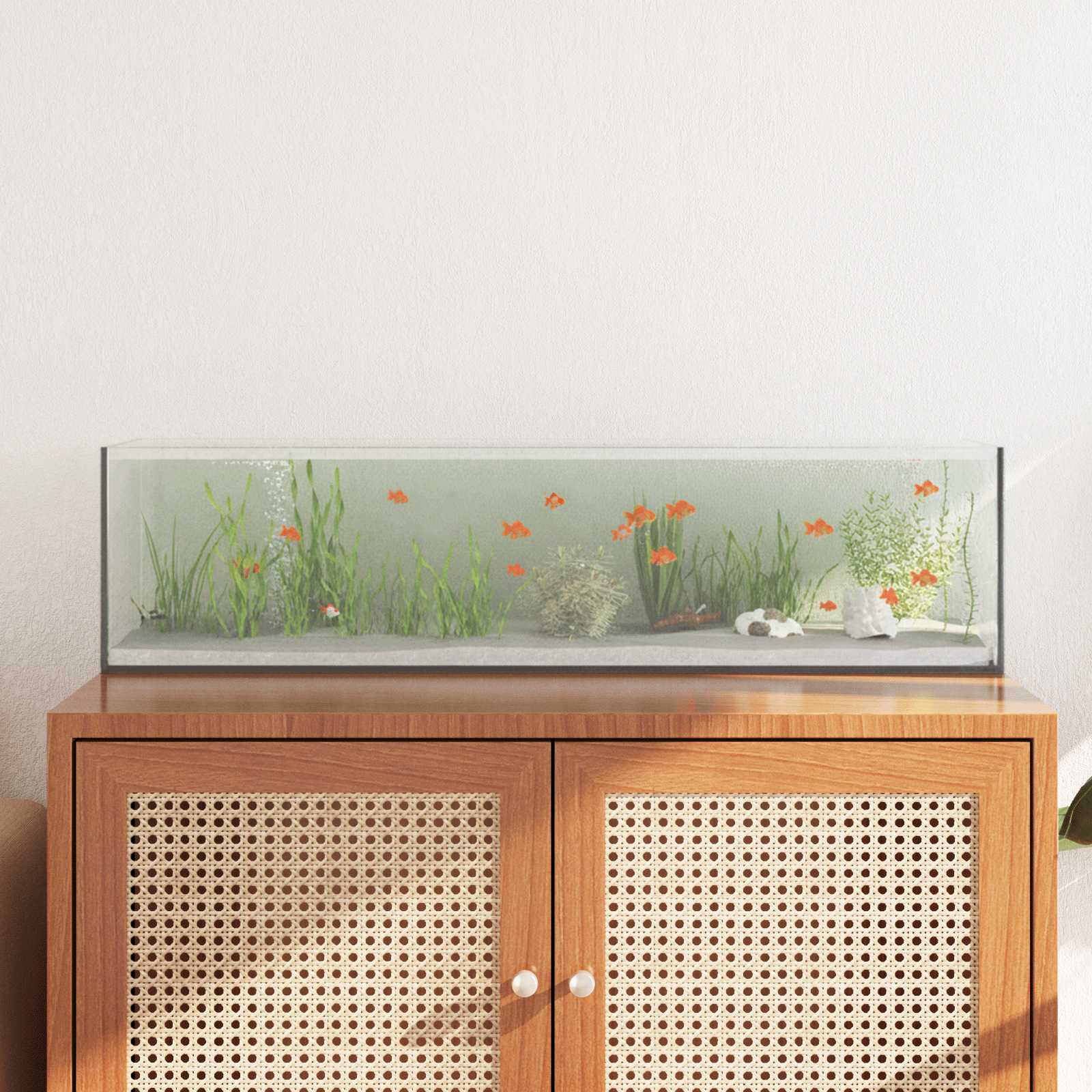Vidaxx aquarium avec rangement transparent 80 x 20 x 20 cm verre