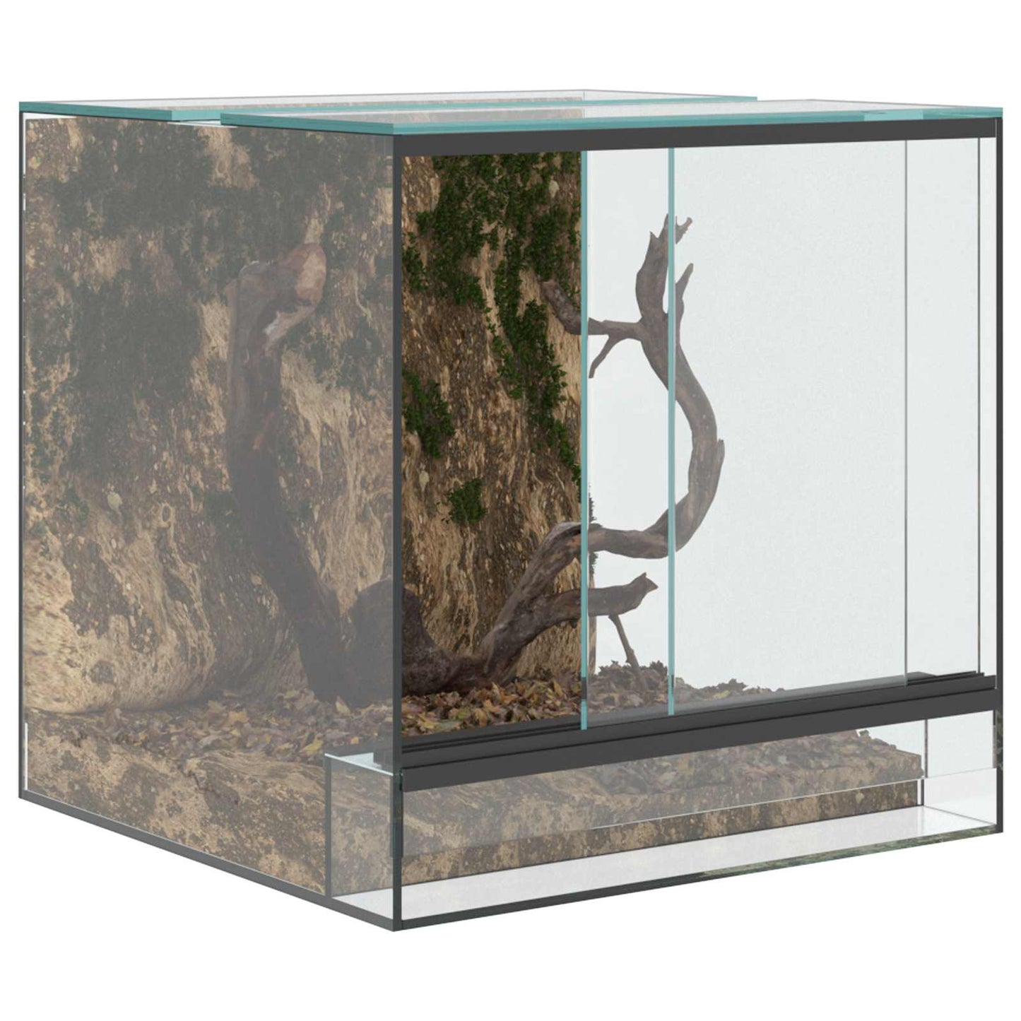 Vidaxx terrarium avec rangement transparent 30 x 30 x 30 cm verre