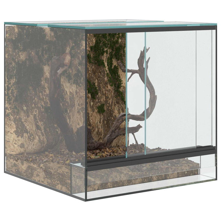 Vidaxx terrarium avec rangement transparent 30 x 30 x 30 cm verre