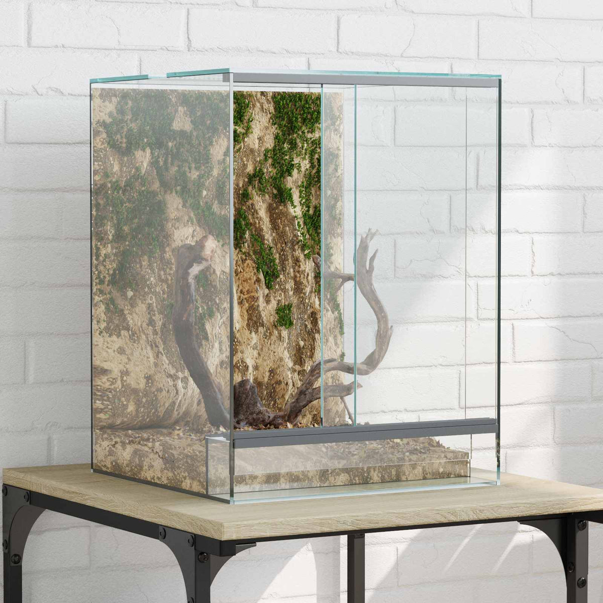 Vidaxx terrarium avec rangement transparent 30 x 30 x 40 cm verre