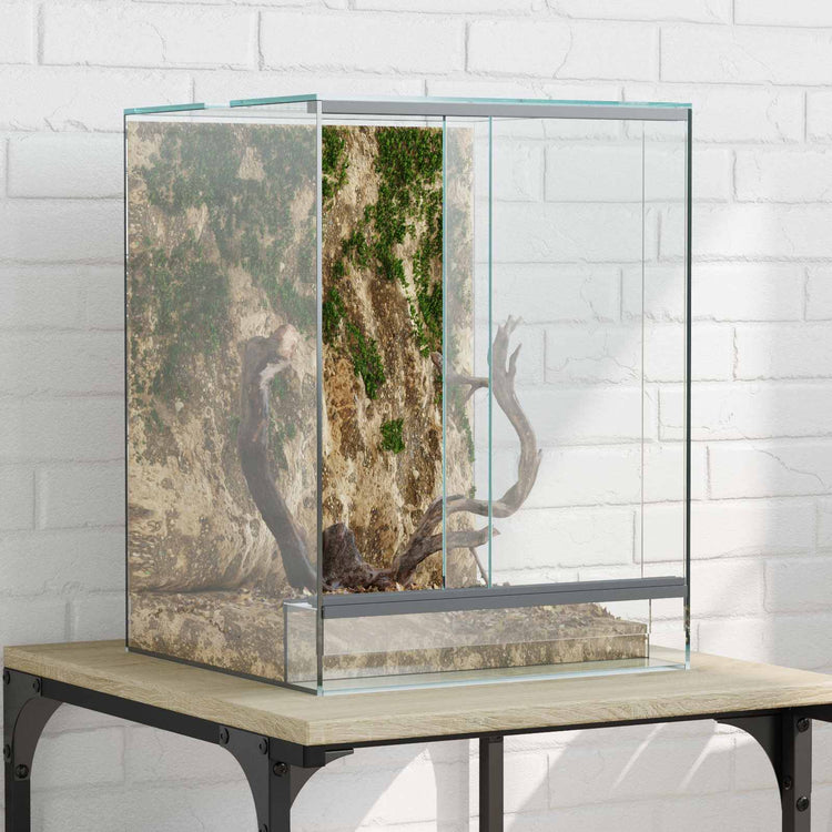 Vidaxx terrarium avec rangement transparent 30 x 30 x 40 cm verre