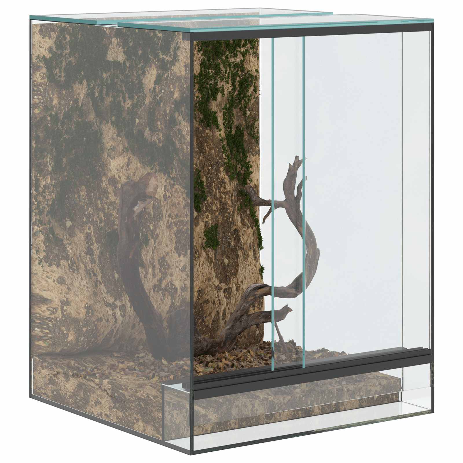 Vidaxx terrarium avec rangement transparent 30 x 30 x 40 cm verre