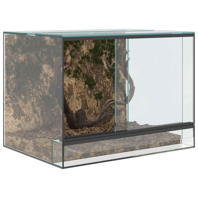 Vidaxx terrarium avec rangement transparent 40 x 30 x 30 cm verre