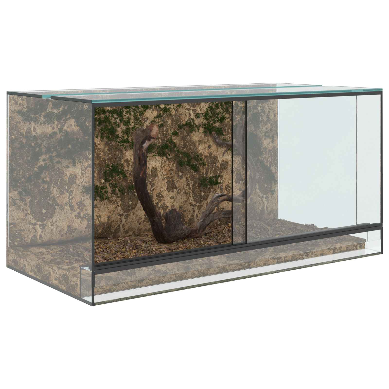 Vidaxx terrarium avec rangement transparent 80 x 40 x 40 cm verre