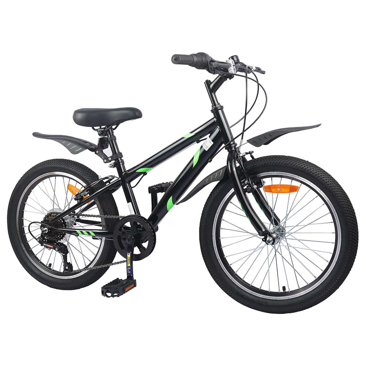 VidaXL vélo pour enfants 20 pouces 6 vitesses pour 6-11 ans noir