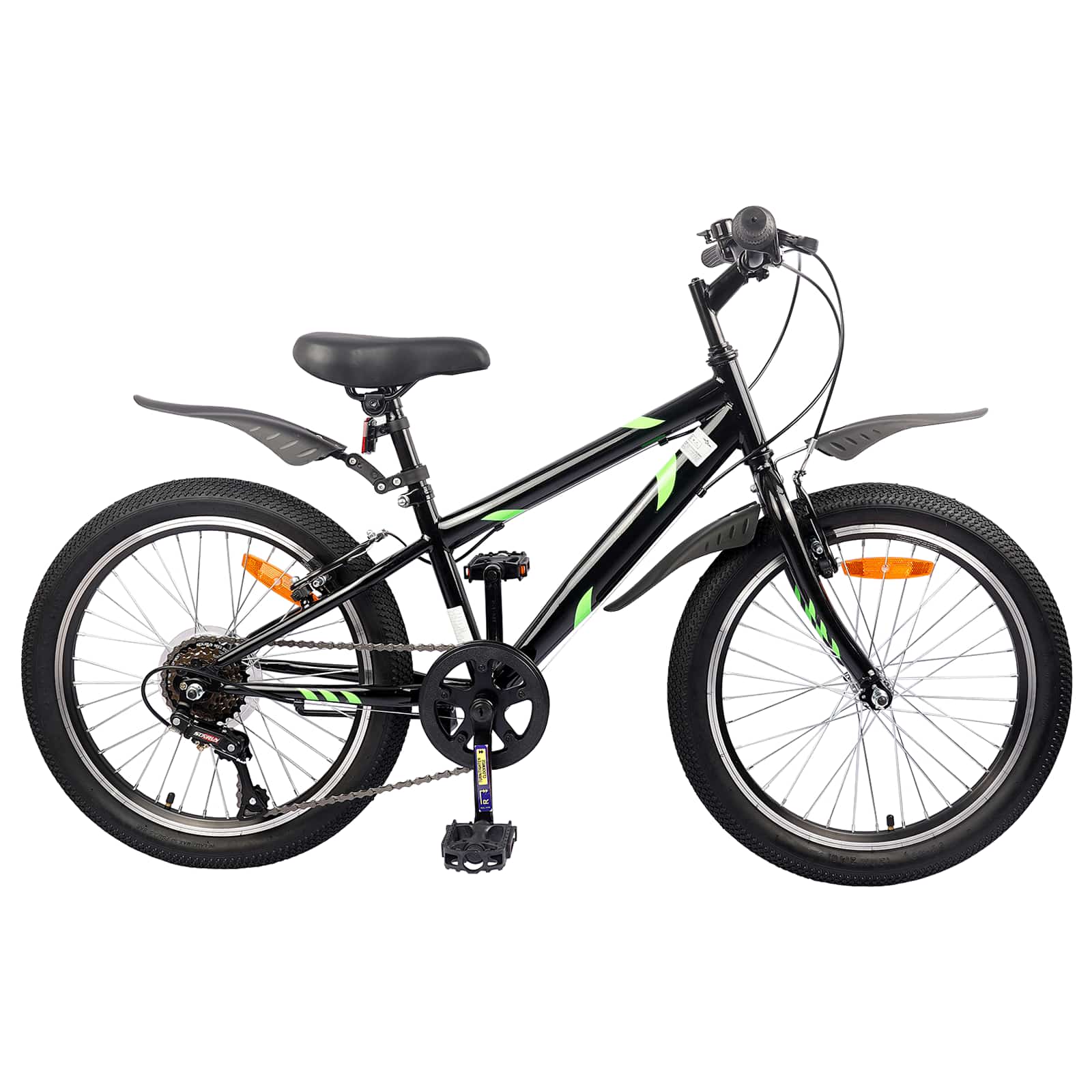 VidaXL vélo pour enfants 20 pouces 6 vitesses pour 6-11 ans noir
