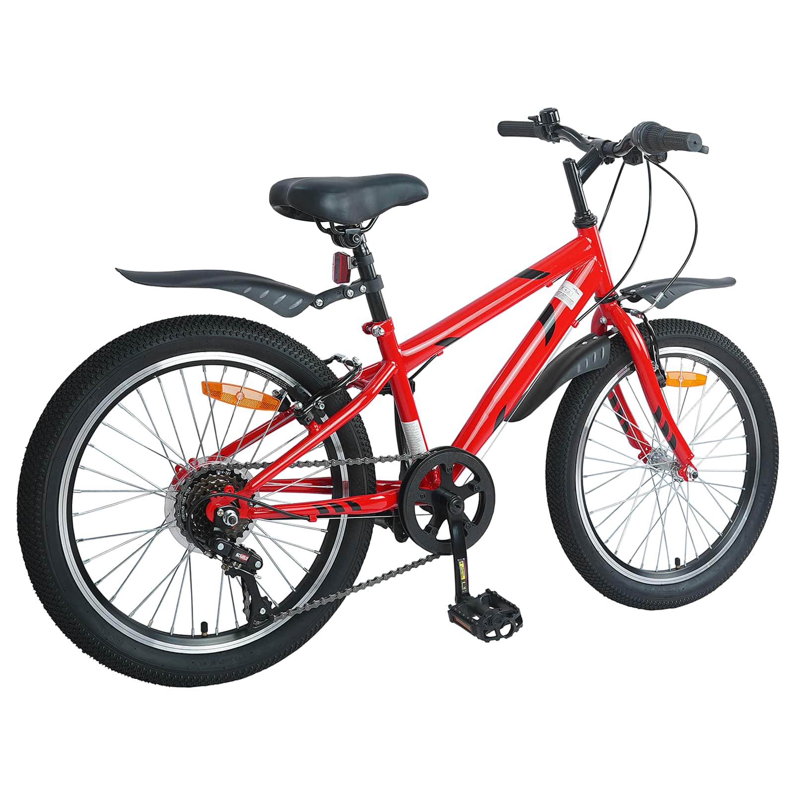 VidaXL vélo pour enfants 20 pouces 6 vitesses pour 6-11 ans rouge