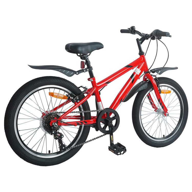VidaXL vélo pour enfants 24 pouces 6 vitesses pour 8-12 ans rouge