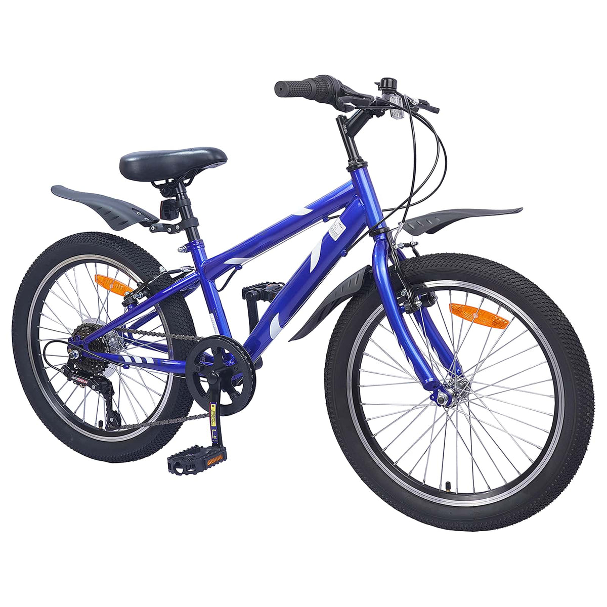 VidaXL vélo pour enfants 24 pouces 6 vitesses pour 8-12 ans bleu foncé