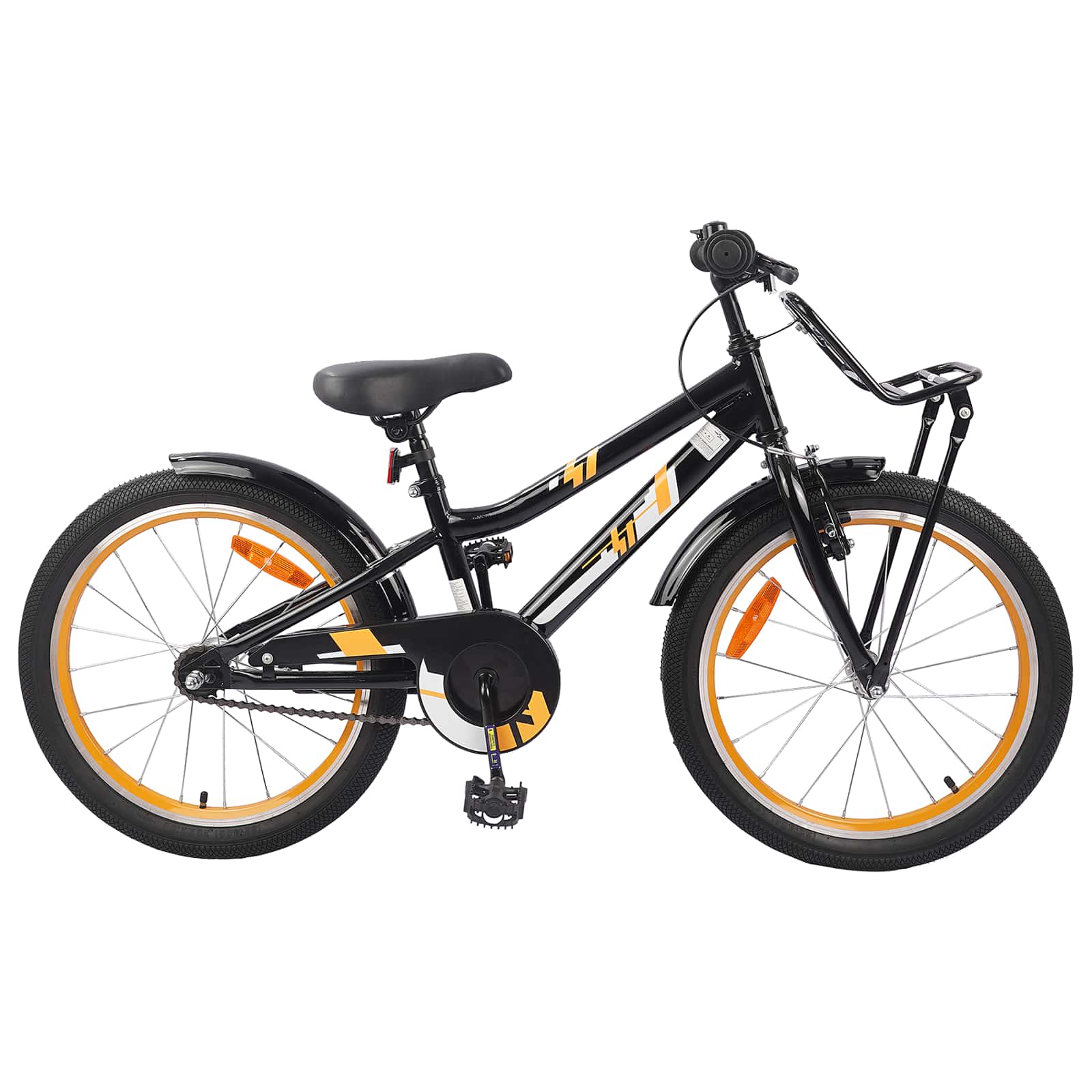 VidaXL vélo enfant 20 pouces pour 6-11 ans orange noir