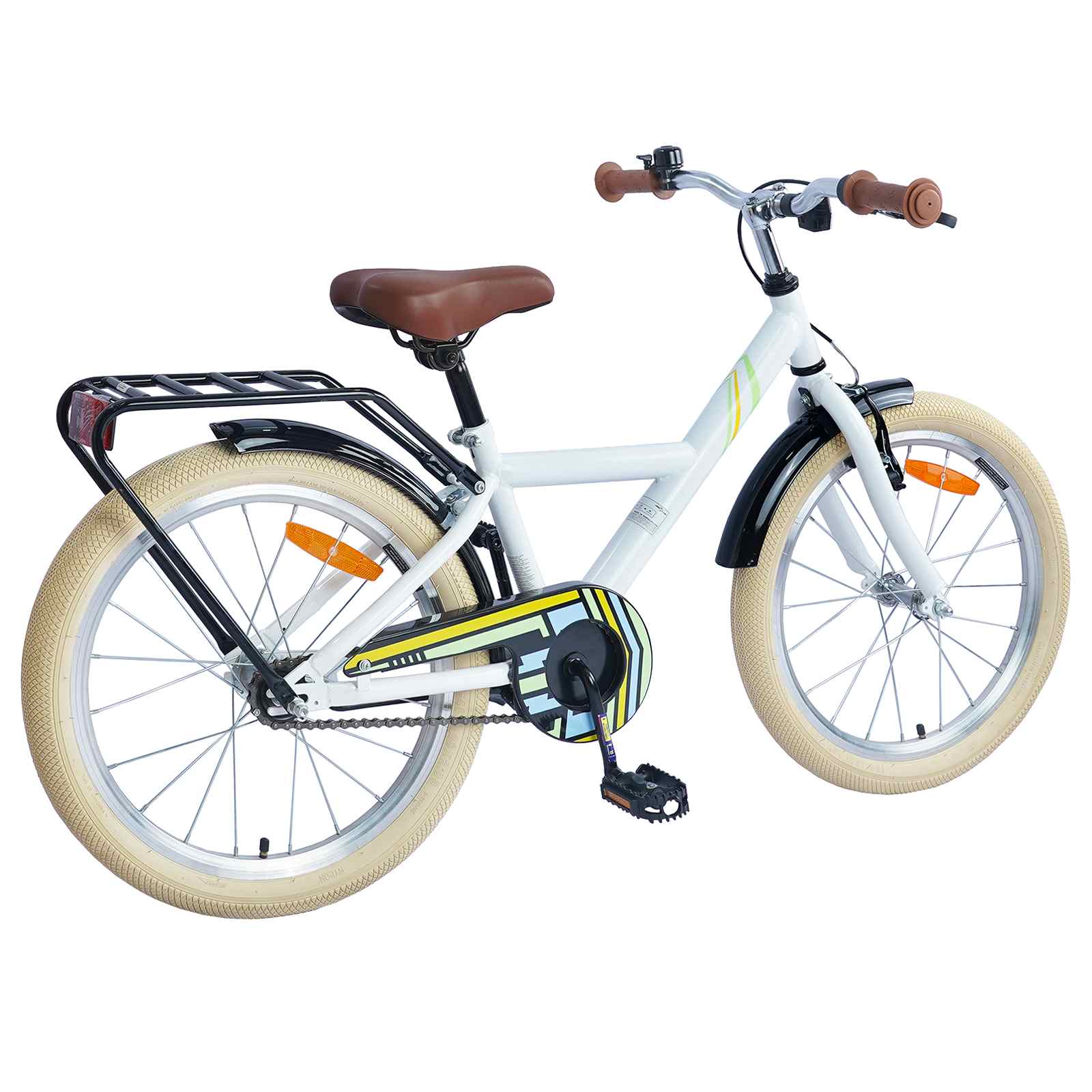 VidaXL vélo enfant 24 pouces pour 8-12 ans blanc