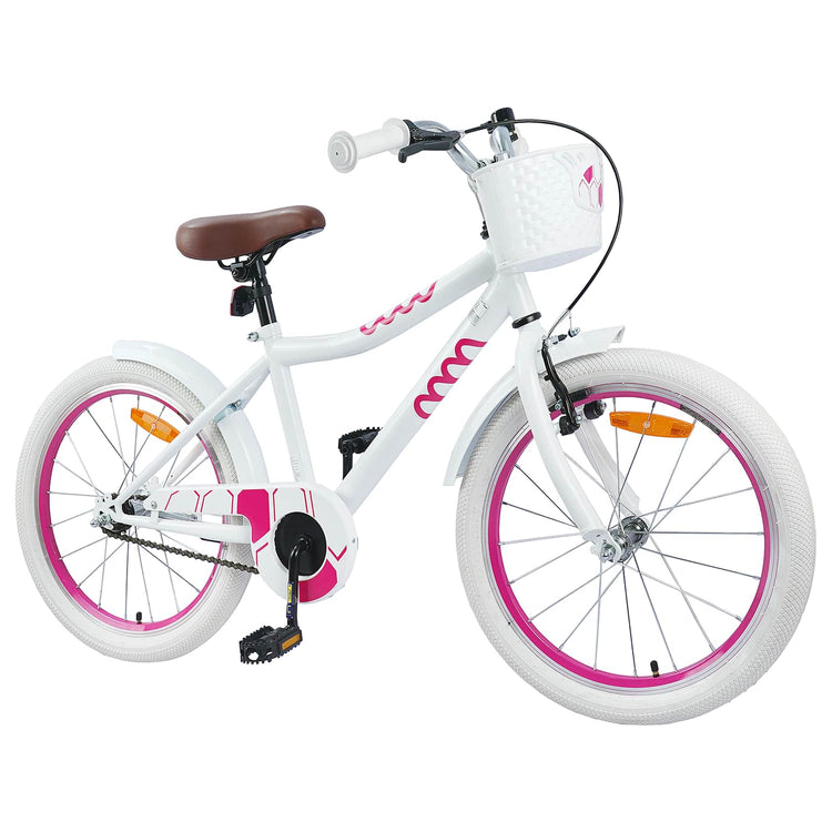 VidaXL vélo enfant 20 pouces pour 6-11 ans blanc