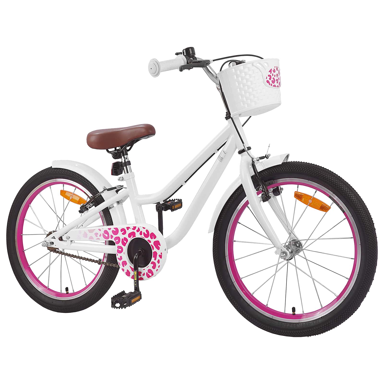 VidaXL vélo enfant 20 pouces pour 6-11 ans blanc