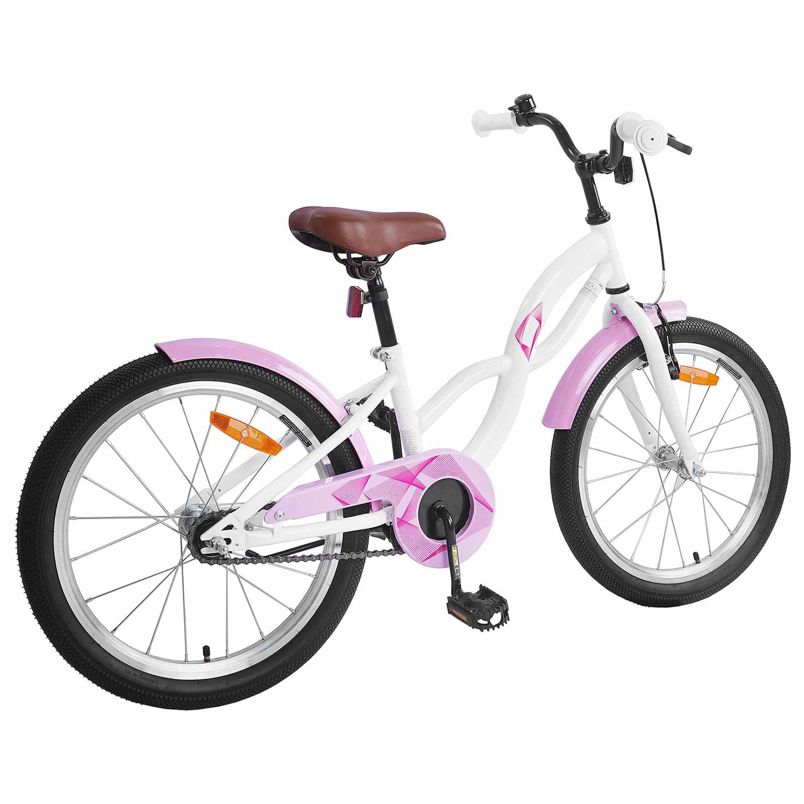 VidaXL vélo enfant 20 pouces pour 6-11 ans blanc