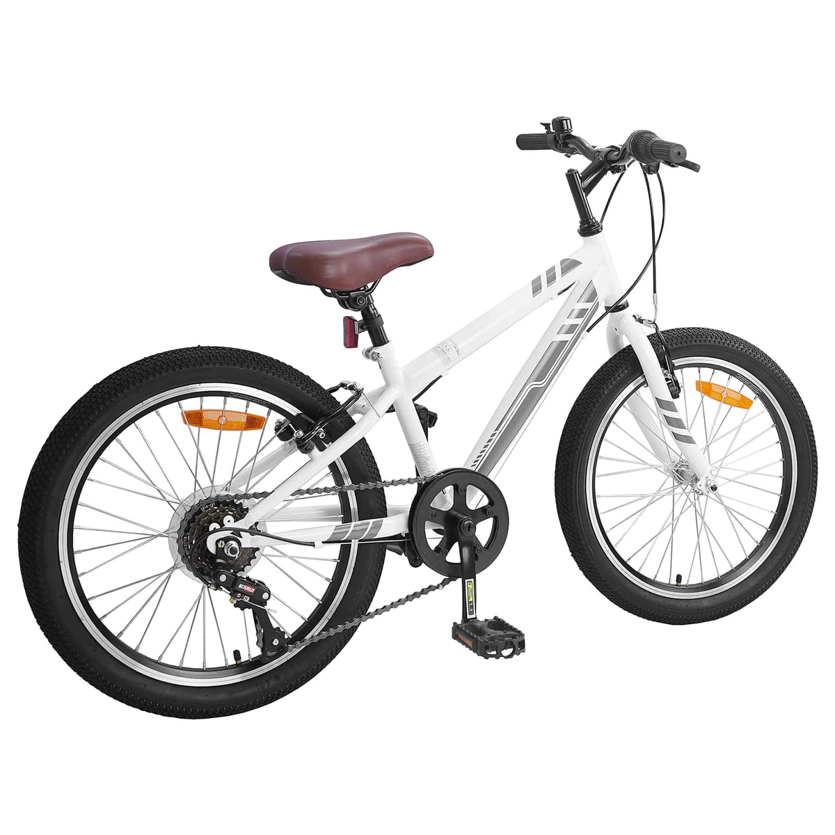 VidaXL VTT 20 pouces 6 vitesses pour 5-8 ans blanc