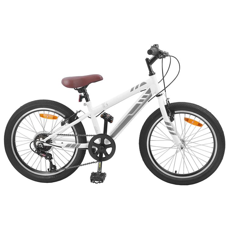VidaXL VTT 20 pouces 6 vitesses pour 5-8 ans blanc
