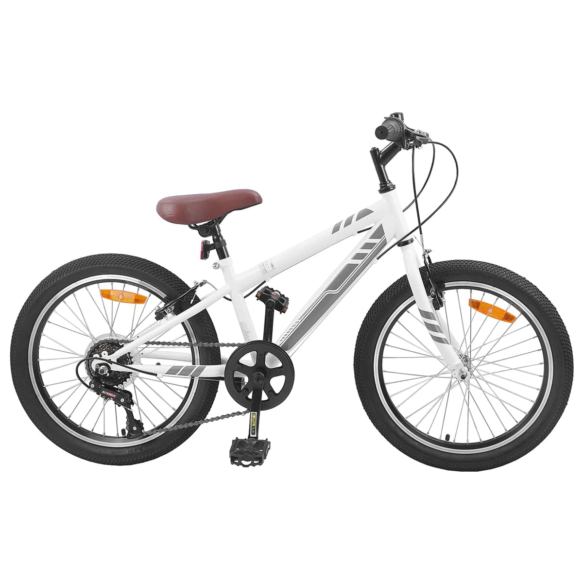 VidaXL VTT 24 pouces 6 vitesses pour 8-12 ans blanc
