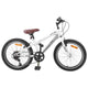 VidaXL VTT 24 pouces 6 vitesses pour 8-12 ans blanc