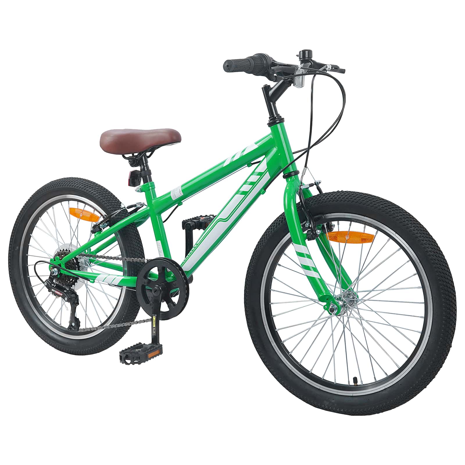 VidaXL VTT 24 pouces 6 vitesses pour 8-12 ans vert